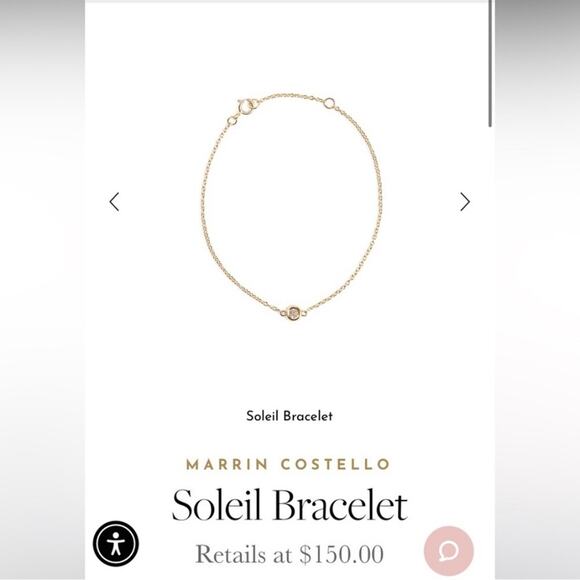 Marrin Costello Soleil Bracelet, 14K Gold Plated Sterling Silver & White Topaz - Picture 5 of 6